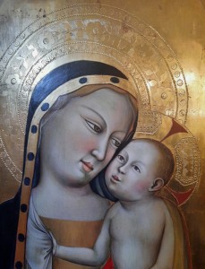 Vierge à l'enfant d'après Taddeo Gaddi  détail   